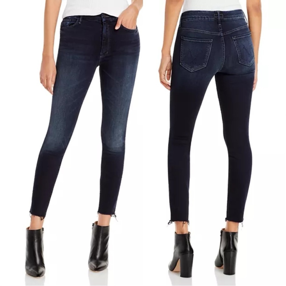 Mother Women’s High Waisted Looker Ankle Fray Jeans Wash Last Call Size 27